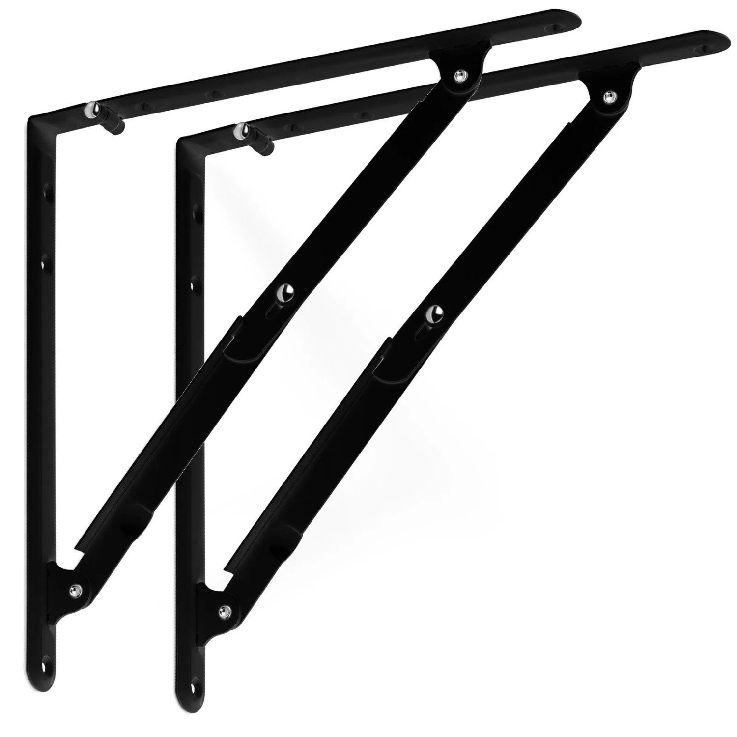 SOTECH Klappkonsole 305 x 305 mm Schwarz mit Arretierung