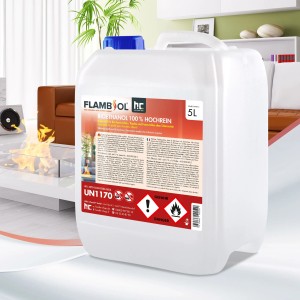 Kanister Flambiol Bioethanol 100% Hochrein, 16 x 5l für Kamine & Dekofeuer.