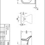 Technische Zeichnung: Villeroy & Boch Standbidet O.Novo, Maße und Details.