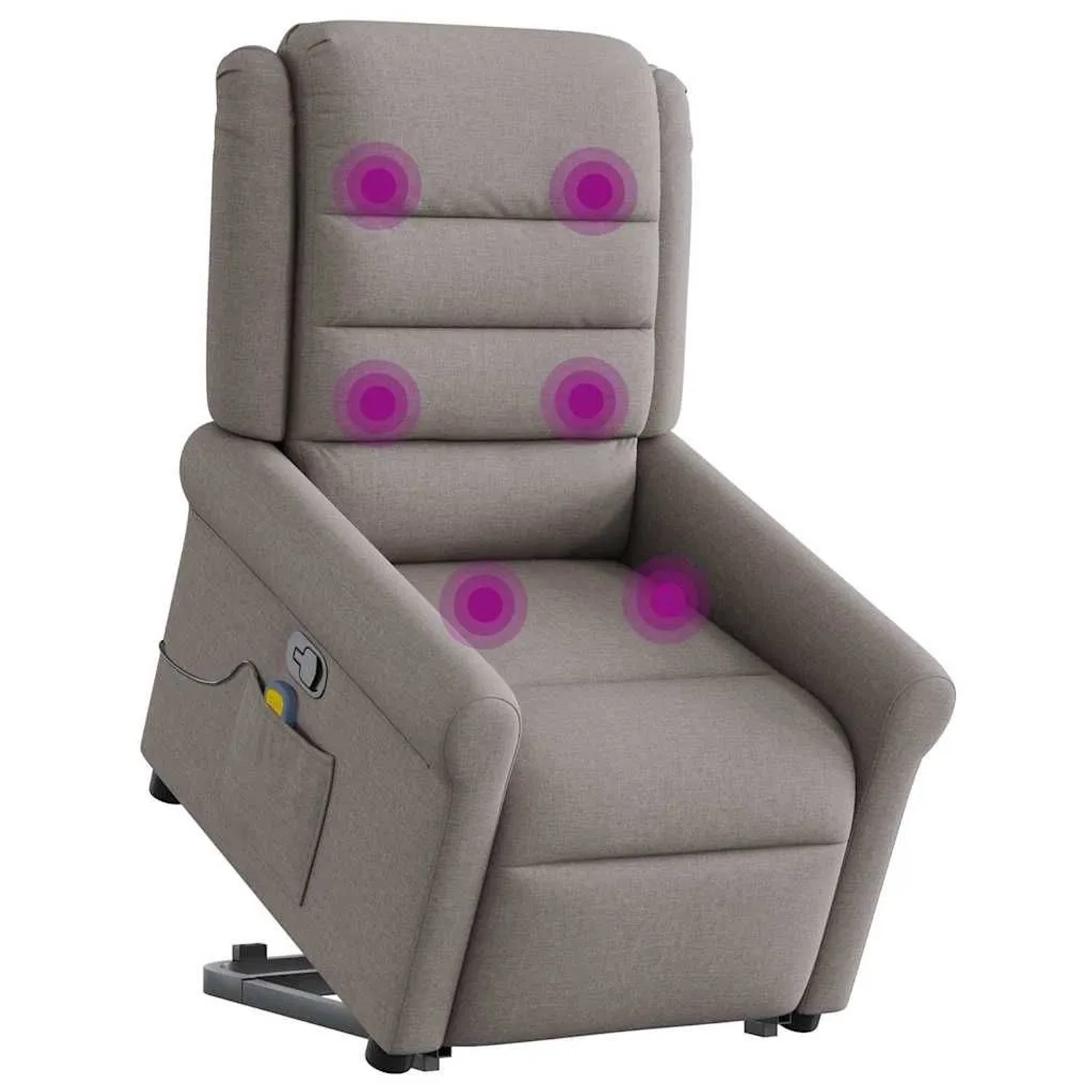 vidaXL Massagesessel mit Aufstehhilfe Taupe Stoff 3303331 günstig online kaufen