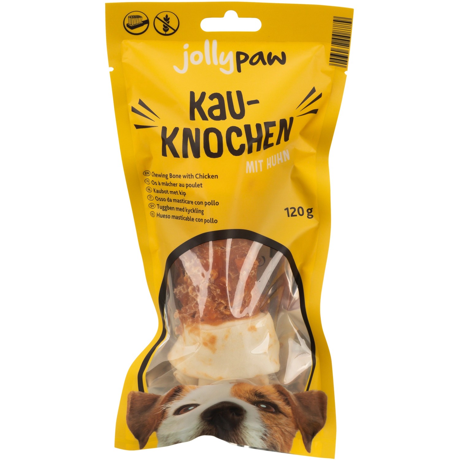 Jollypaw Zahnpflegesnack Kauknoten Weiß Huhn 120 g