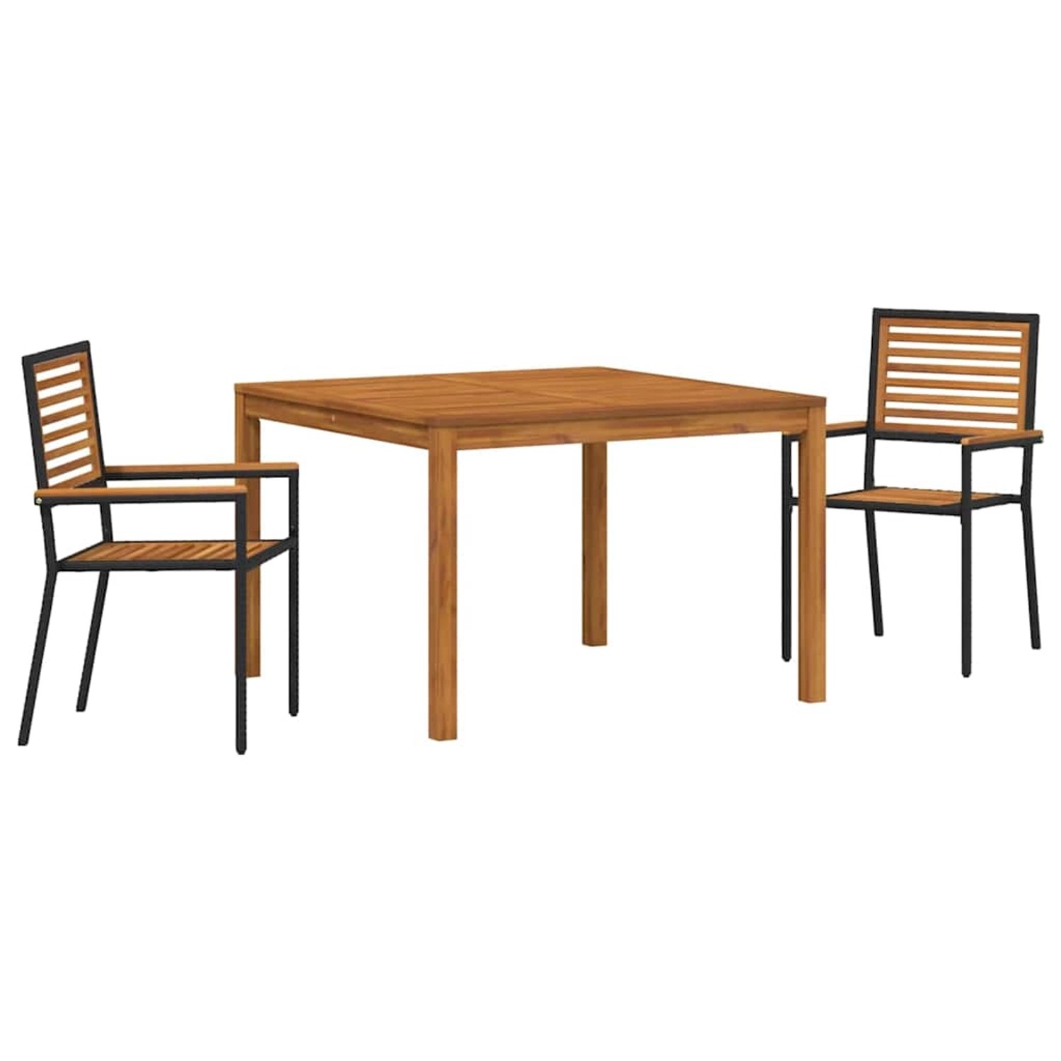 vidaXL Garten Essgruppe 3-Tlg Schwarz Poly Rattan 3365529 günstig online kaufen