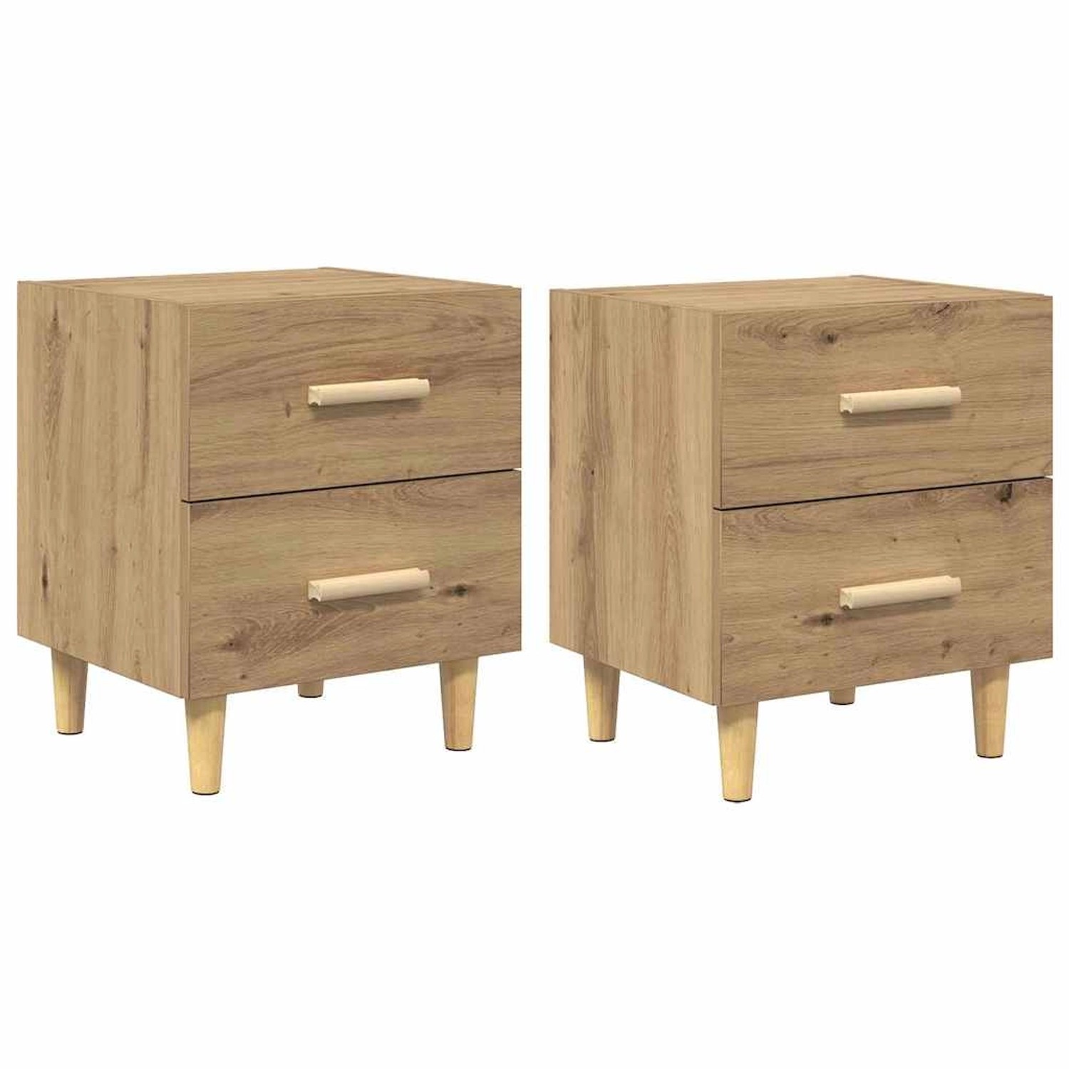 vidaXL Bettschrank 2 Stk Artisan-Eiche 40 x 35 x 47,5 cm Holzwerkstoff 8805 günstig online kaufen