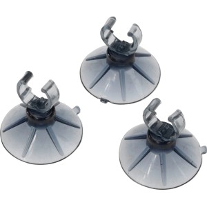 3er Set Ebi Sauger mit Clip, grün, für Aquarienzubehör wie Thermometer.