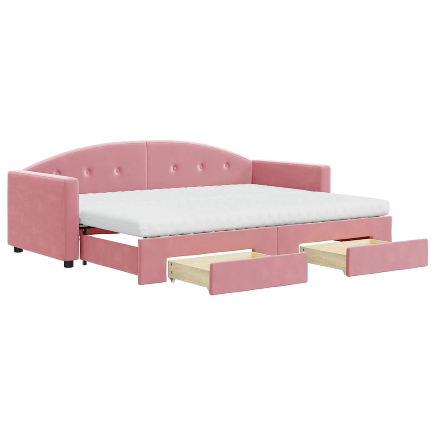 vidaXL Tagesbett Ausziehbar mit Schubladen Rosa 80x200 cm Samt1847470 günstig online kaufen