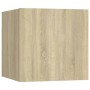 VidaXL TV-Schrank Sonoma-Eiche, Holzwerkstoff, Teil eines 10-teiligen Sets.