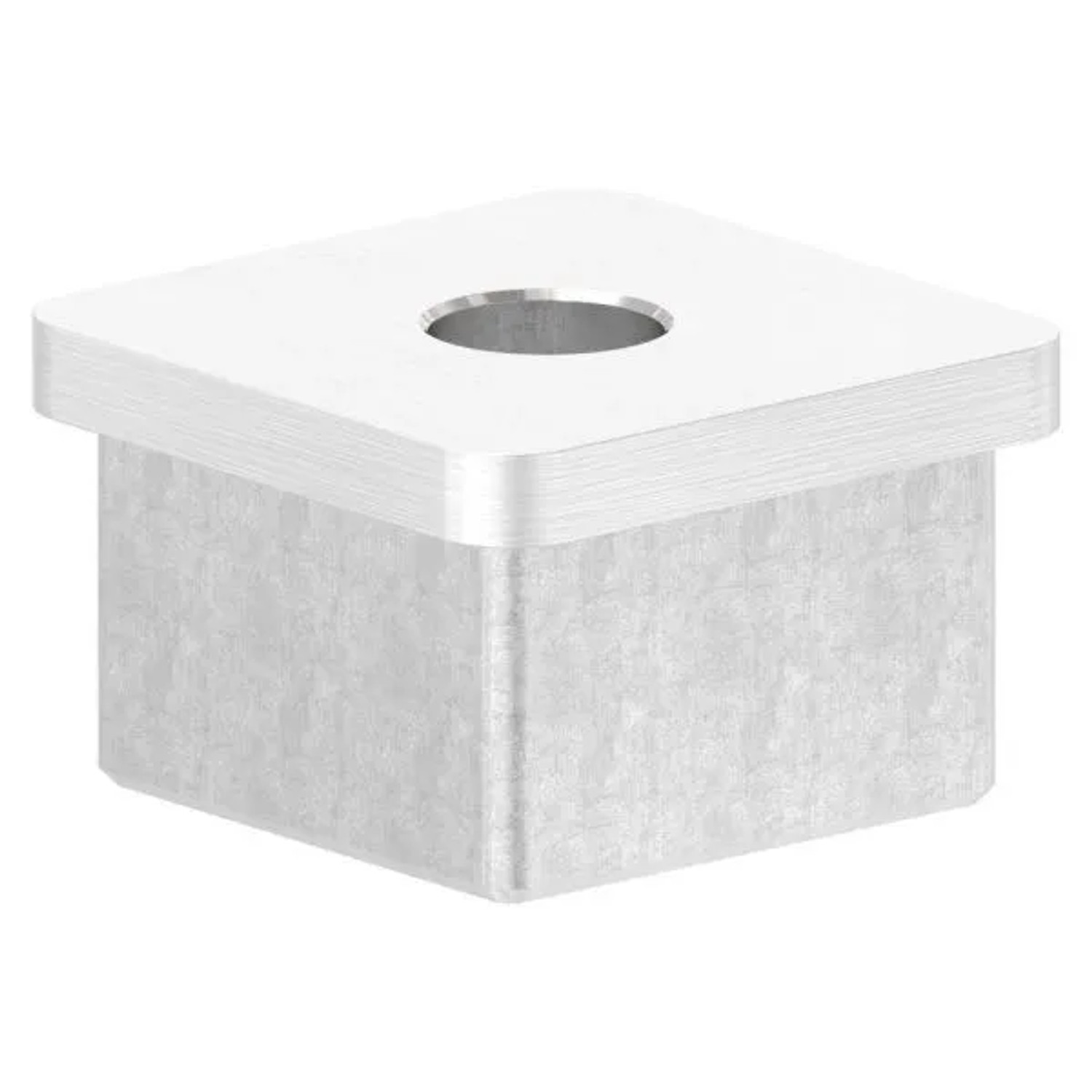 FeNau Einsteckkappe V2A Für Quadratrohr 40x40x3 mm Mit Bohrung Ø 12 mm