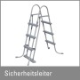Graue Sicherheitsleiter aus Stahl für Summer Fun Stahlwand Pool San Jose.