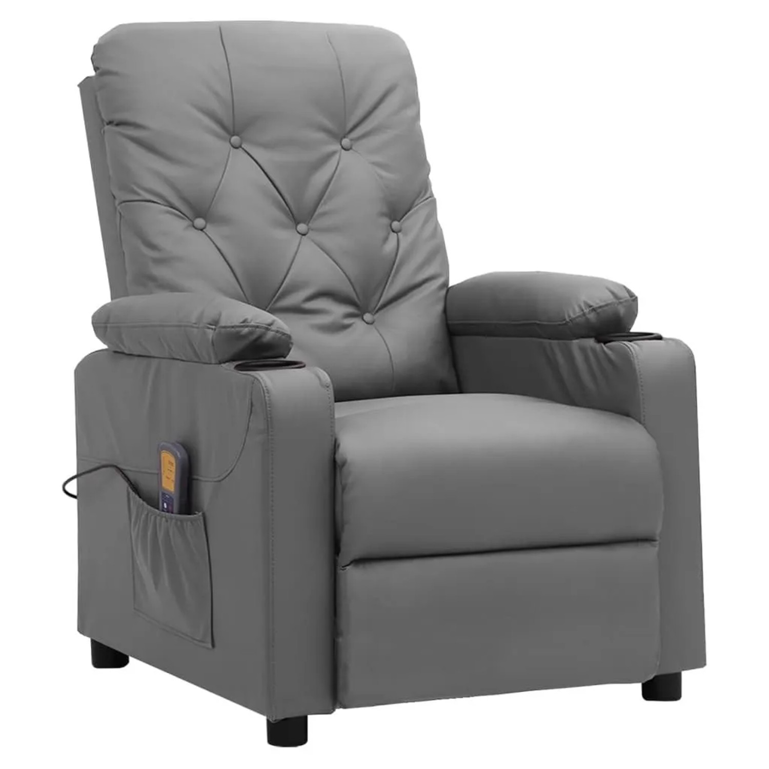 vidaXL Massagesessel Grau Kunstleder 339133