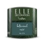 Dunkelgrüne, matte ELLE DECORATION Wandfarbe Botanical Noir No. 374 im Farbdosen-Design.