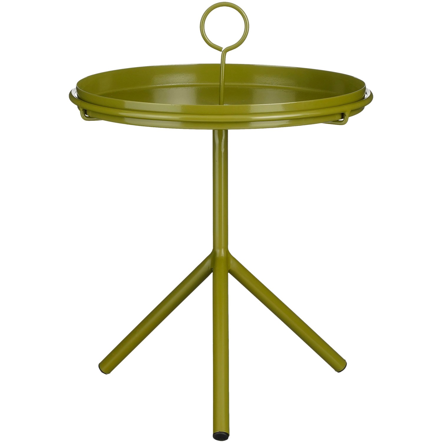 Aston Beistelltisch Dunkelgrün m. abnehmbarem Tablett  - 40 x 30,5 cm (HxD)