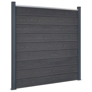 vidaXL Zaunelement-Set Grau 872x186 cm WPC 3211835