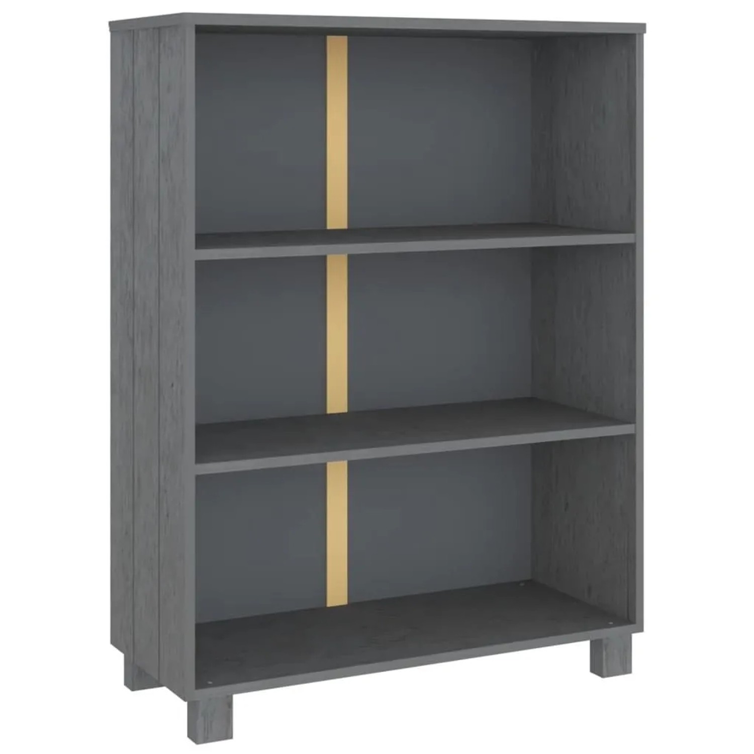 vidaXL Bücherschrank HAMAR Dunkelgrau 85x35x112 cm Massivholz Kiefer 340486