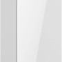 Weißer Optifit Küchen-Hängeschrank Rurik986, 30 cm breit, mit glänzender Tür und Edelstahlgriff.