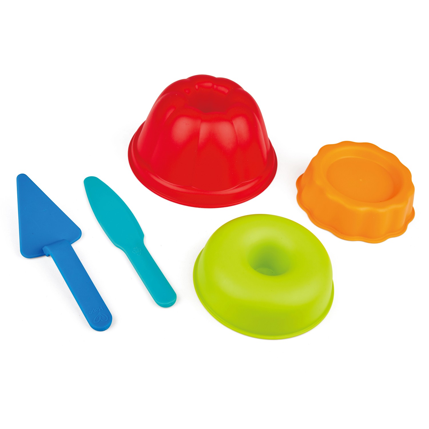 Hape Sandspielzeug Backstube-Förmchen Kunststoff 5-teilig Mehrfarbig