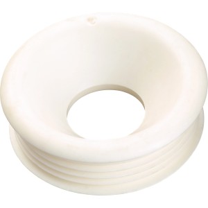 Weißer Spülrohrverbinder aus Gummi, Ø 28-32 mm x Ø 55 mm, für WC-Spülrohre.