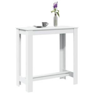 vidaXL Bartisch Weiß 102x50x103,5 cm Holzwerkstoff 854409