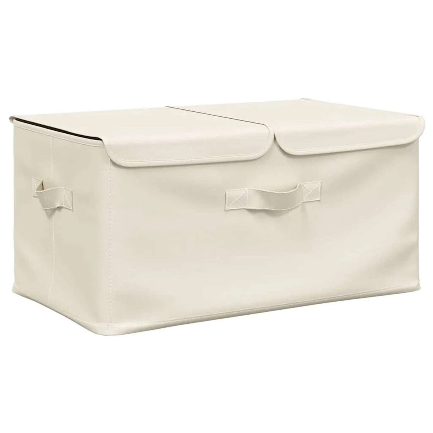vidaXL Aufbewahrungsbox Stoff 50x30x25 cm Creme 332916