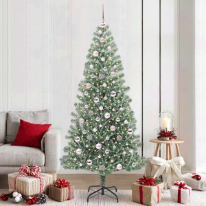 vidaXL Künstlicher Weihnachtsbaum Beschneit mit LED Licht 210 cm 3396826