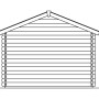 Illustration: Skan Holz Gartenhaus Narvik 1, 300x300 cm, Holz-Gartenhaus in Natur.