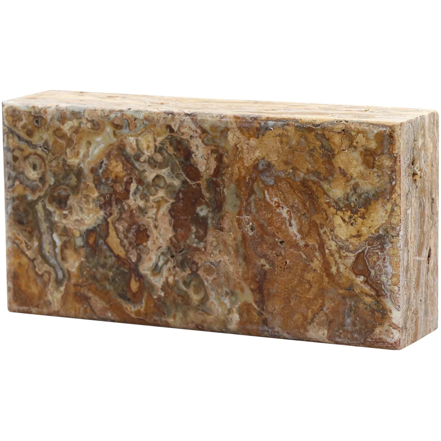 Naturbaustein Crystal Collection Nature Touch Rain Forest Brown für Glasbaustein-Wände.