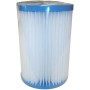 Filterkartusche für Summer Fun Skimmy 2 Einhängefilteranlage, weiße Lamellen mit blauem Rand.