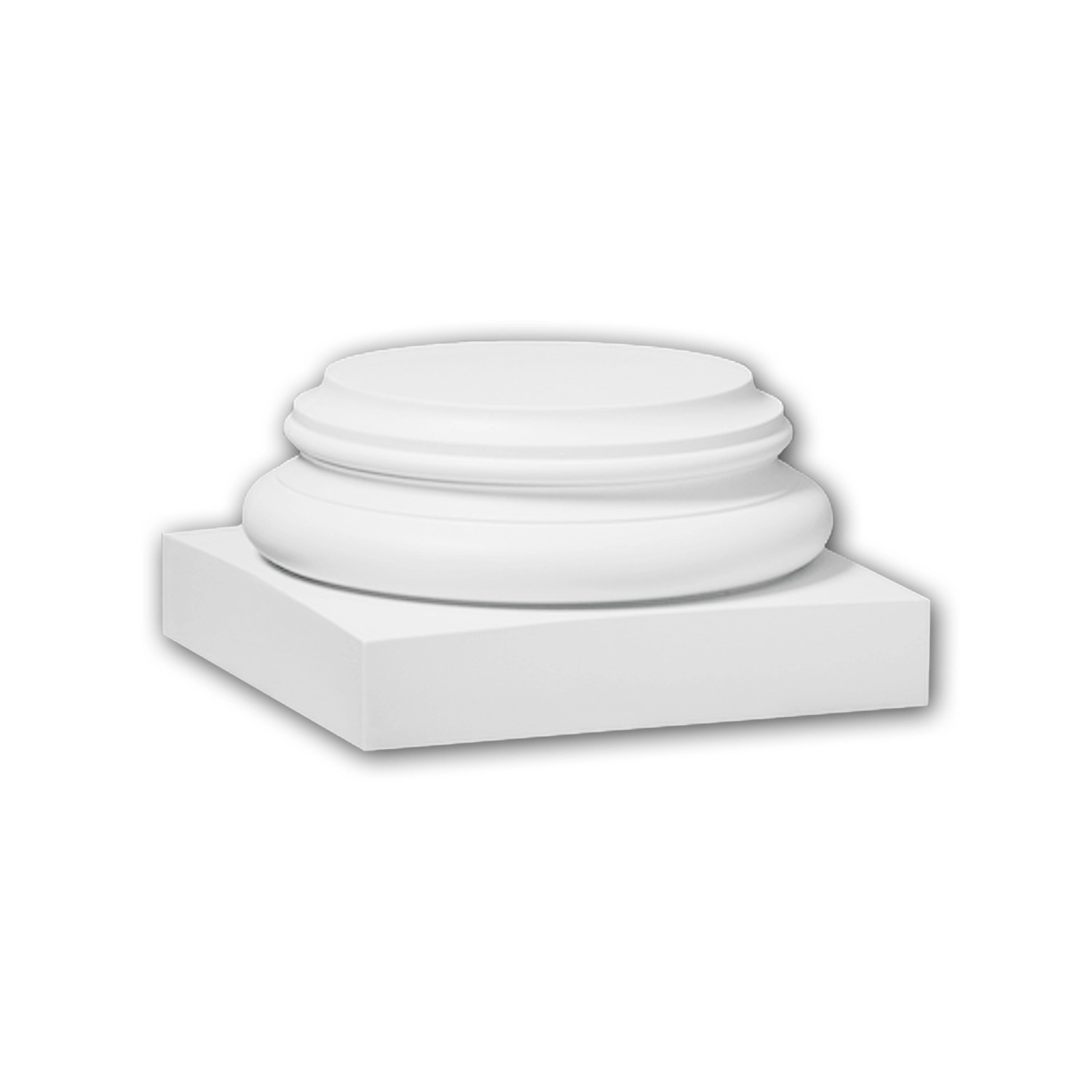 PROFHOME 113700 Vollsäulen Sockel Säule Zierelement Stuckdekor 22,6 cm x 11,6 cm x 22,5 cm Weiß