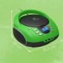 Grüner Cyberlux CD-Player CL-700 mit Radio, USB und Tragegriff. Tragbarer CD/MP3-Player.