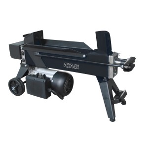 CMI Holzspalter 4 t, schwarz, mit Rädern und Motor. Ideal für Brennholz.
