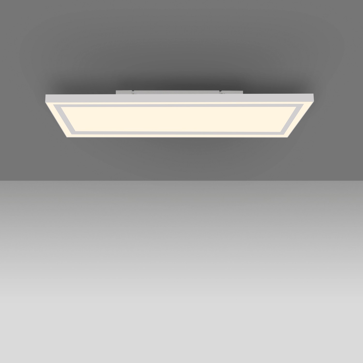 Rechteckiges, weißes LED-Panel Bedging 80x35 cm von Just Light für die Deckenmontage.