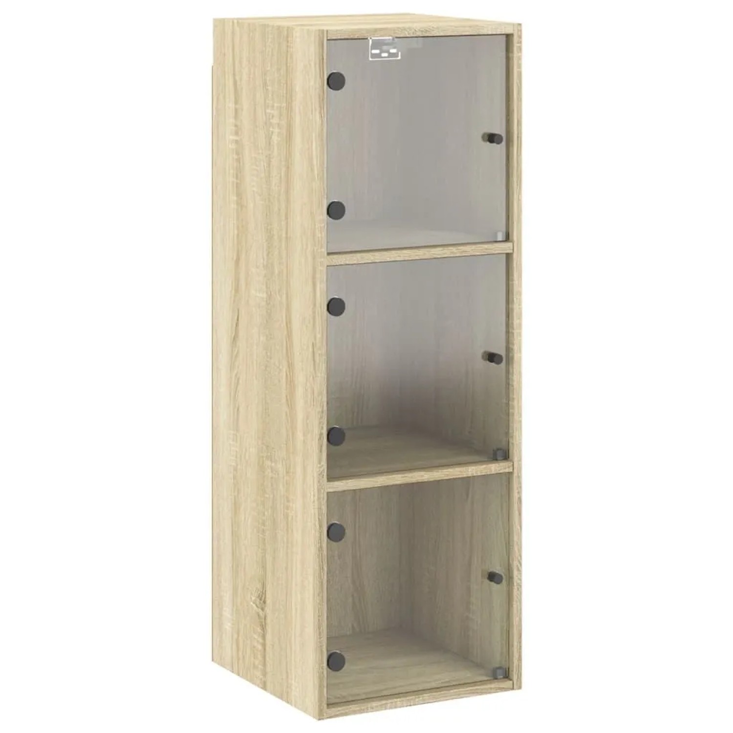 vidaXL Wandschrank mit Glastüren Sonoma-Eiche 35x37x100 cm 836485 günstig online kaufen