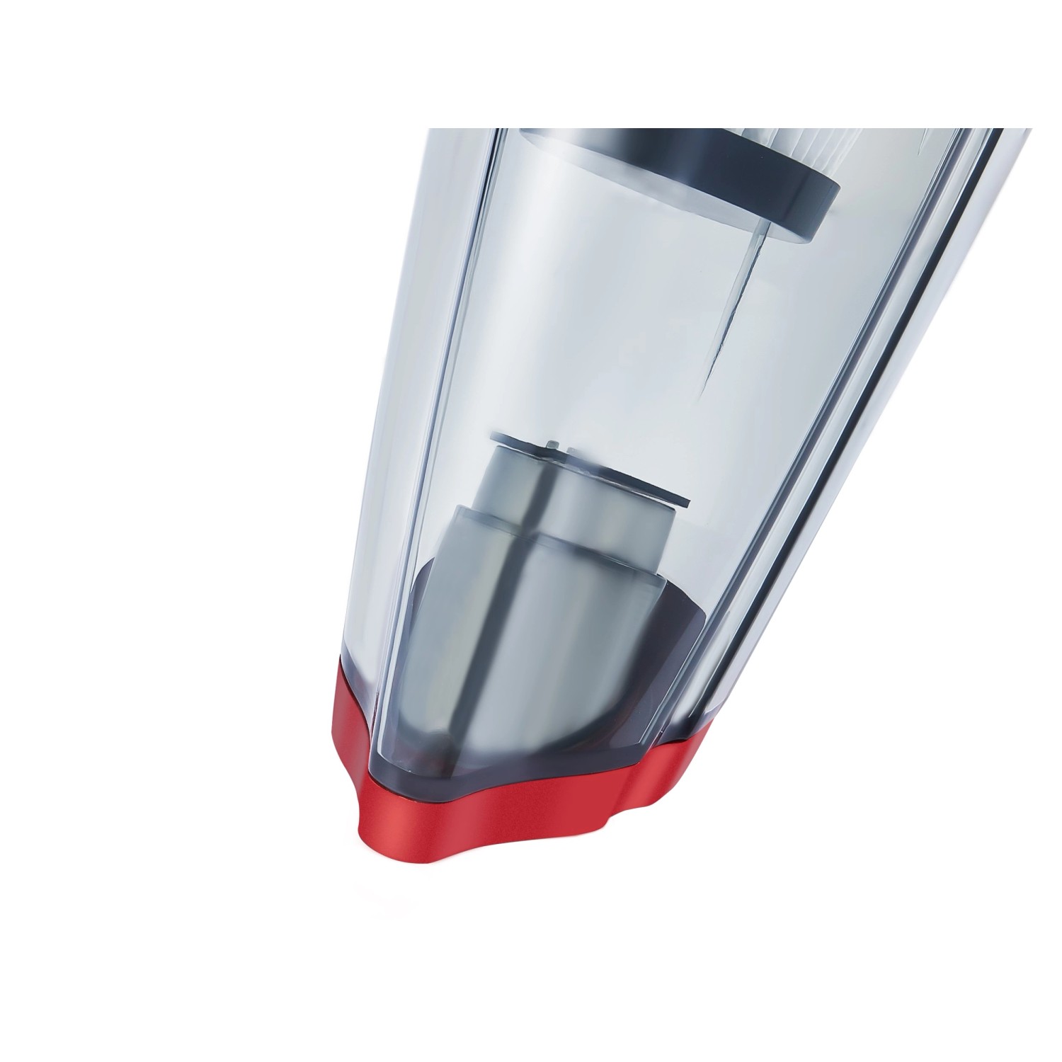 Steinborg Akku-Handstaubsauger SB-1030, Detailaufnahme des transparenten Staubbehälters.