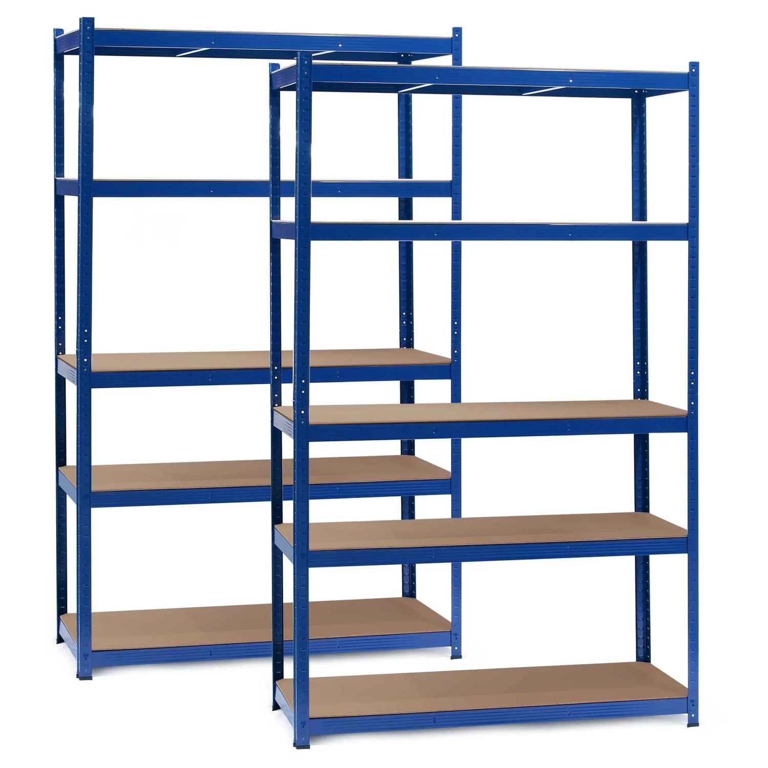 Wiltec Set 2X Schwerlastregal 120X60X204Cm 200Kg Steckregal Blau Werkstattregal
