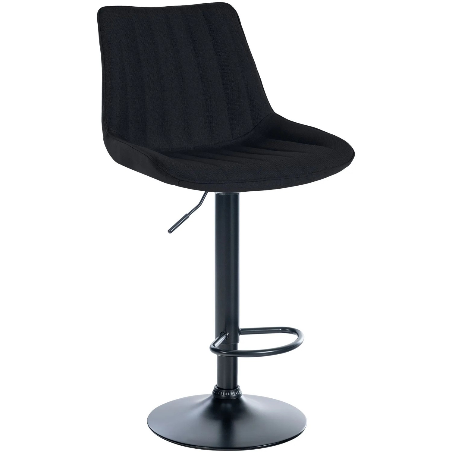CLP Barhocker Toni Stoff Schwarz/Schwarz