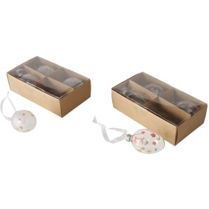 Boltze Dekoanhänger, 4 mehrfarbige Ostereier mit Blumenmuster in zwei Sortierungen.