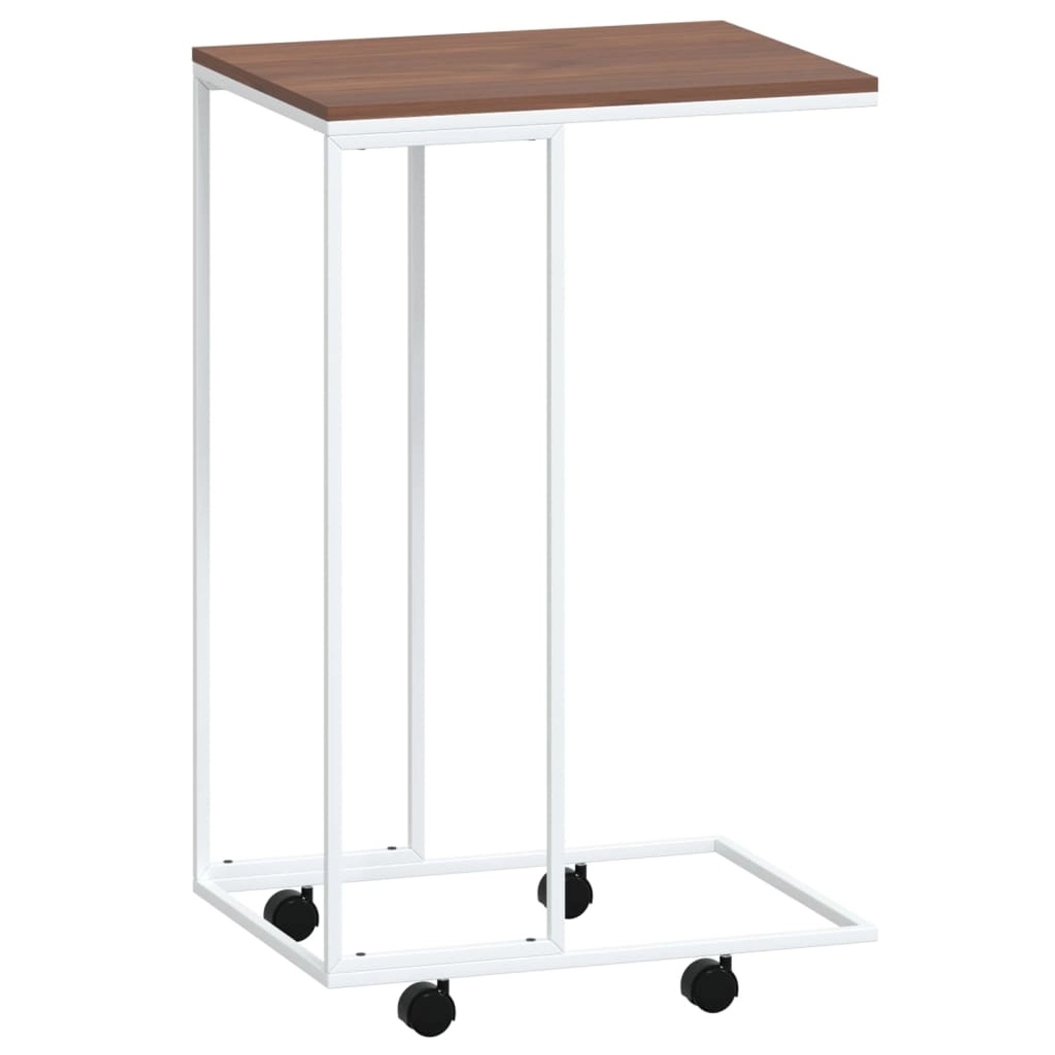 vidaXL Beistelltisch mit Rollen Weiß 40x30x63,5 cm Holzwerkstoff 343098
