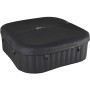 Abgedeckter, aufblasbarer MSpa Comfort Whirlpool Tekapo AirJet in Schwarz.