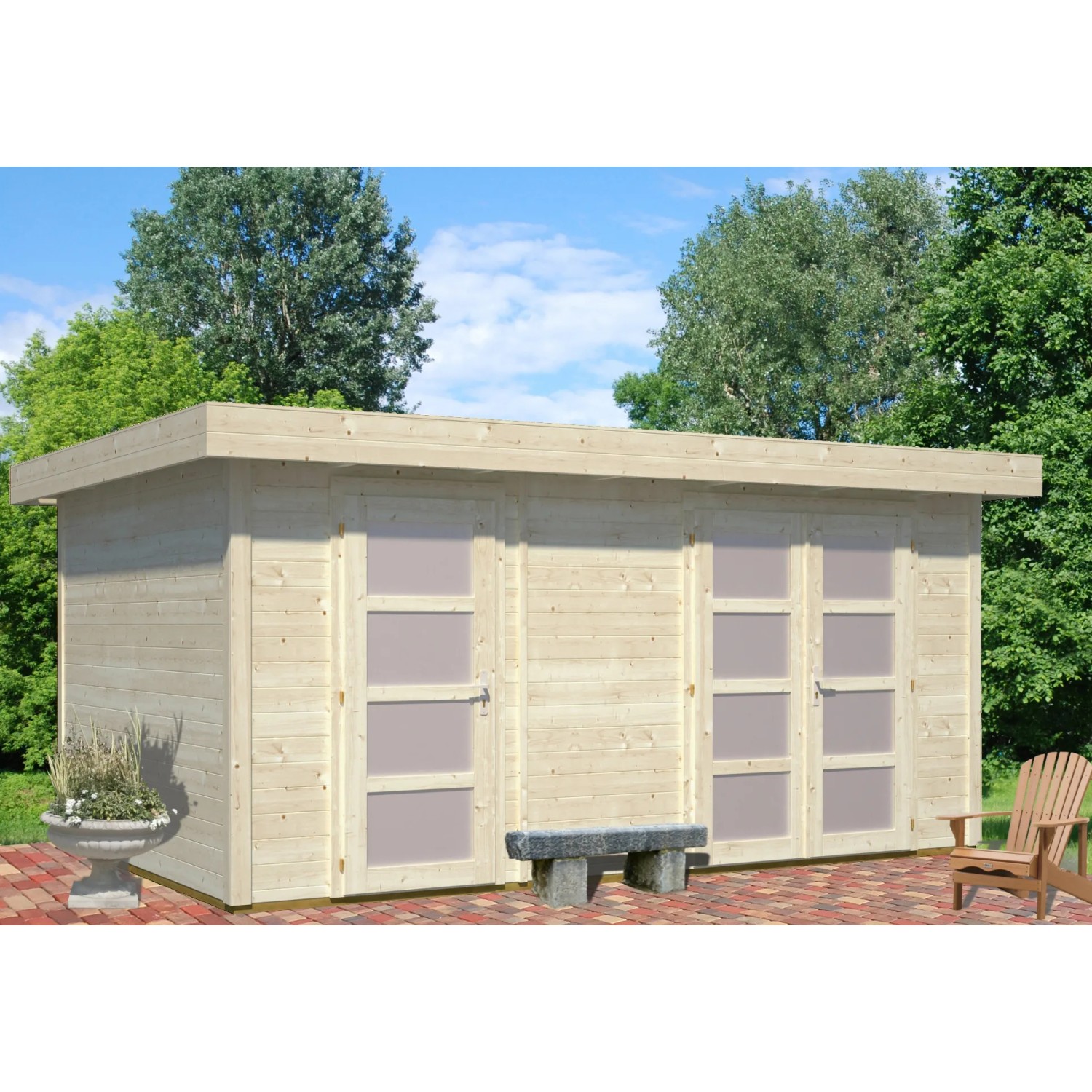 Palmako Holz-Gartenhaus Lara 445 cm x 295 cm