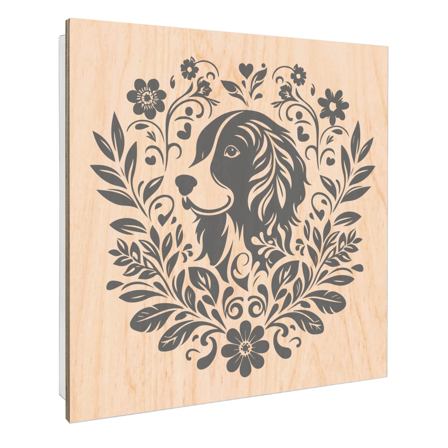 Banjado Schlüsselkasten mit Holzfront 30x30cm Weiß Scharnier Links 50 Haken günstig online kaufen