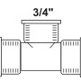 Kirchhoff Reduzier-T-Stück, 30,3 mm x 24,2 mm, Gewindefitting für Sanitär- und Heizungsinstallation.