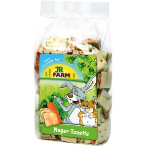 JR Farm Nager-Toastis, knuspriger Snack für Nager im 200g Beutel.