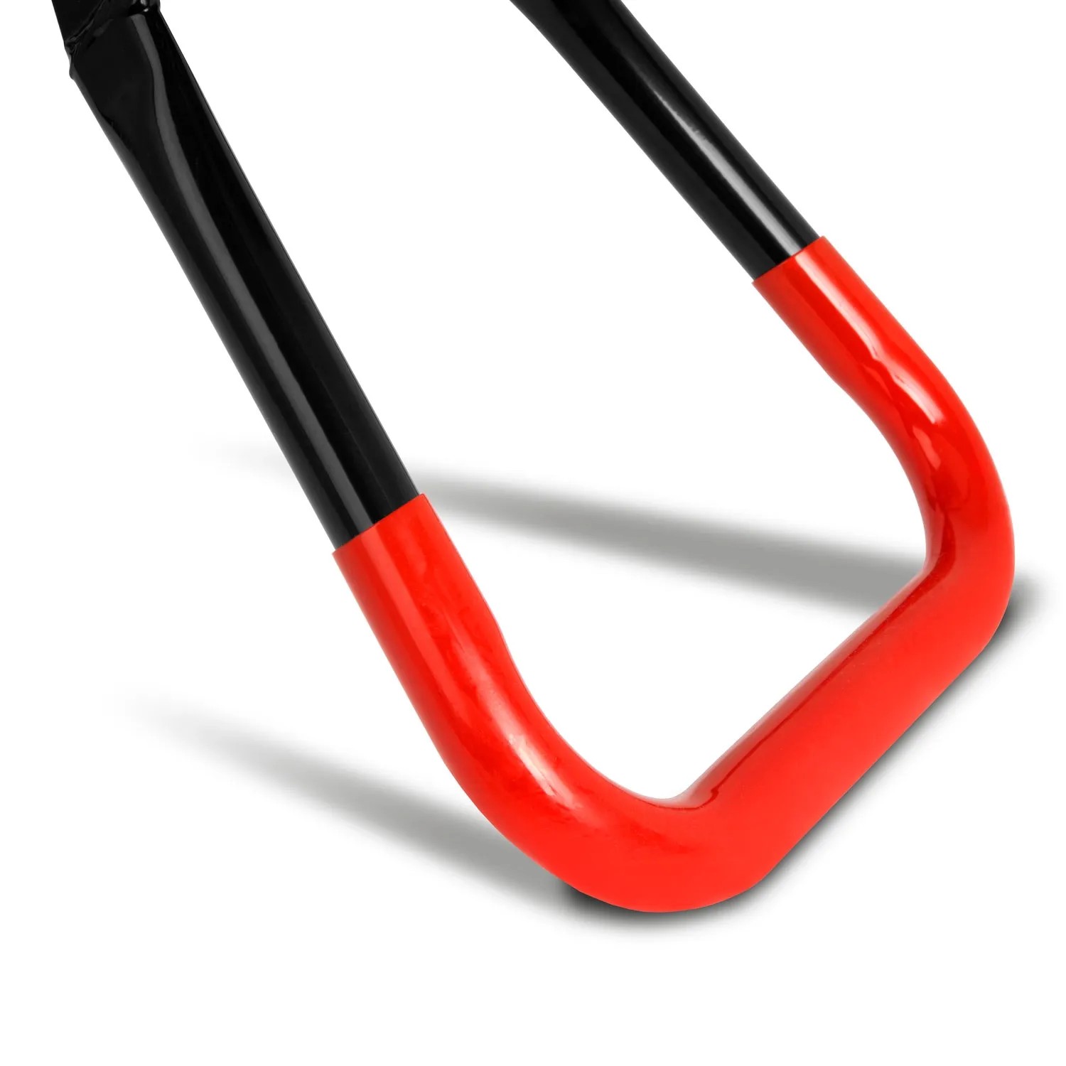 Detailaufnahme: Haltegriff des EBERTH Erdlochbohrers, rot/schwarz.