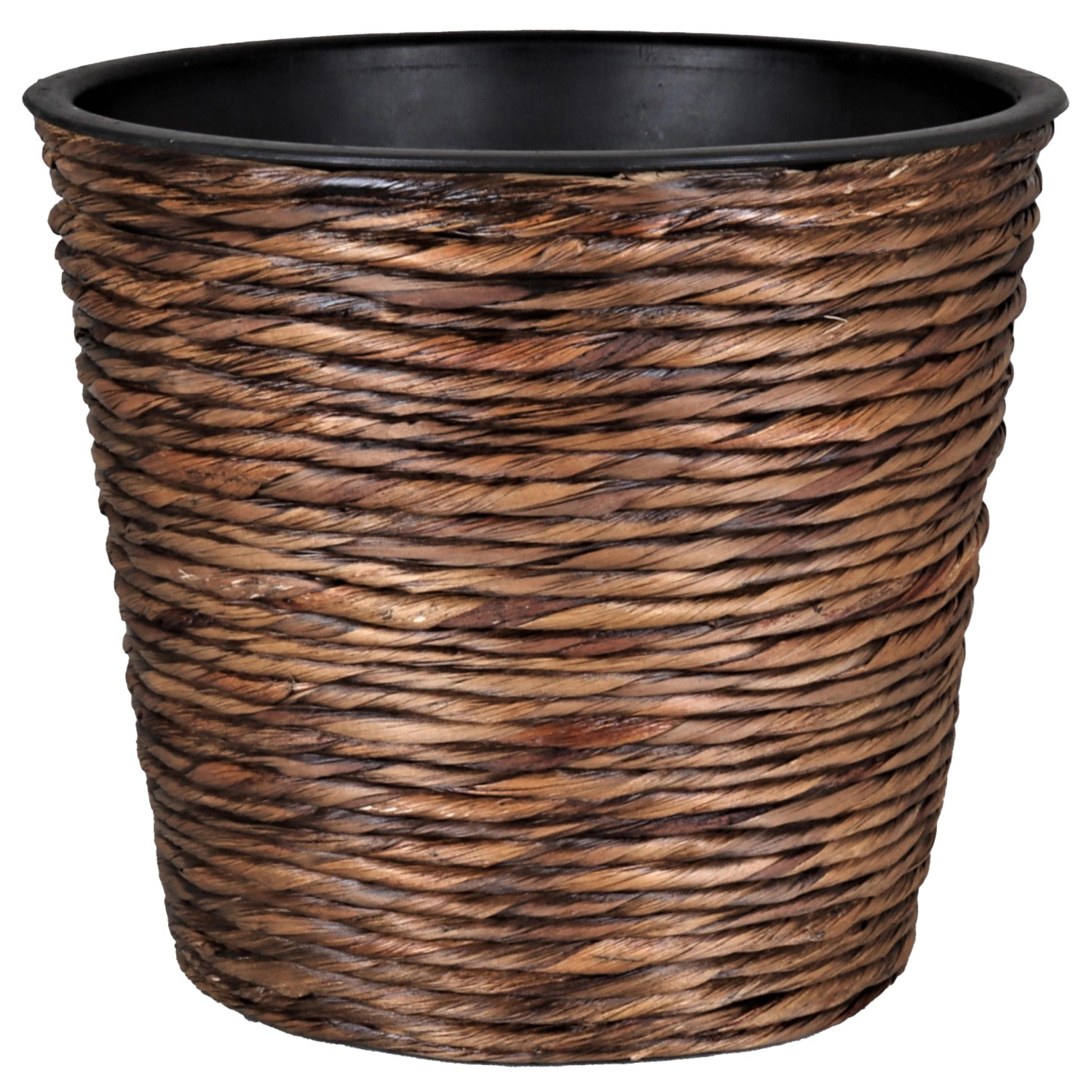 A.H.G. Übertopf mit Wasserhyazinthe Sticking Roll Ø 30 cm x 26 cm Waschbraun