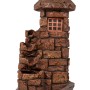 Braungrauer DELUKE Brunnen MARTIN in Steinoptik, 68x39x33cm, für Gartendeko und Teich.