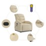 vidaXL Massagesessel Creme Stoff 374164_6