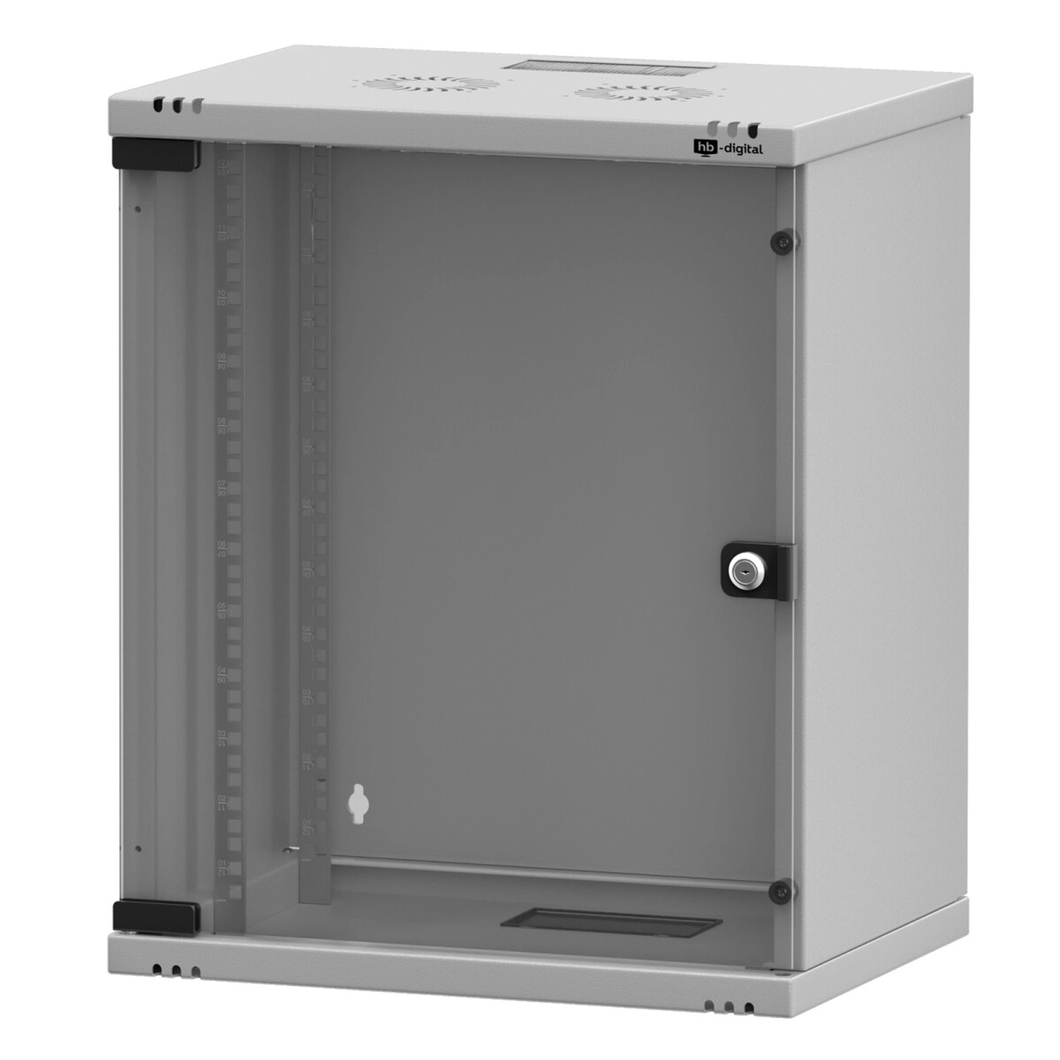 hb-digital Serverschrank 19 Zoll 12HE Wandgehäuse 595x 540x 400 mm IP20 Hel günstig online kaufen