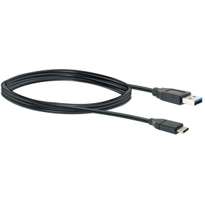 Schwarzes Schwaiger USB Adapterkabel 3.1: USB-C auf USB-A Stecker für Computer & Multimedia.
