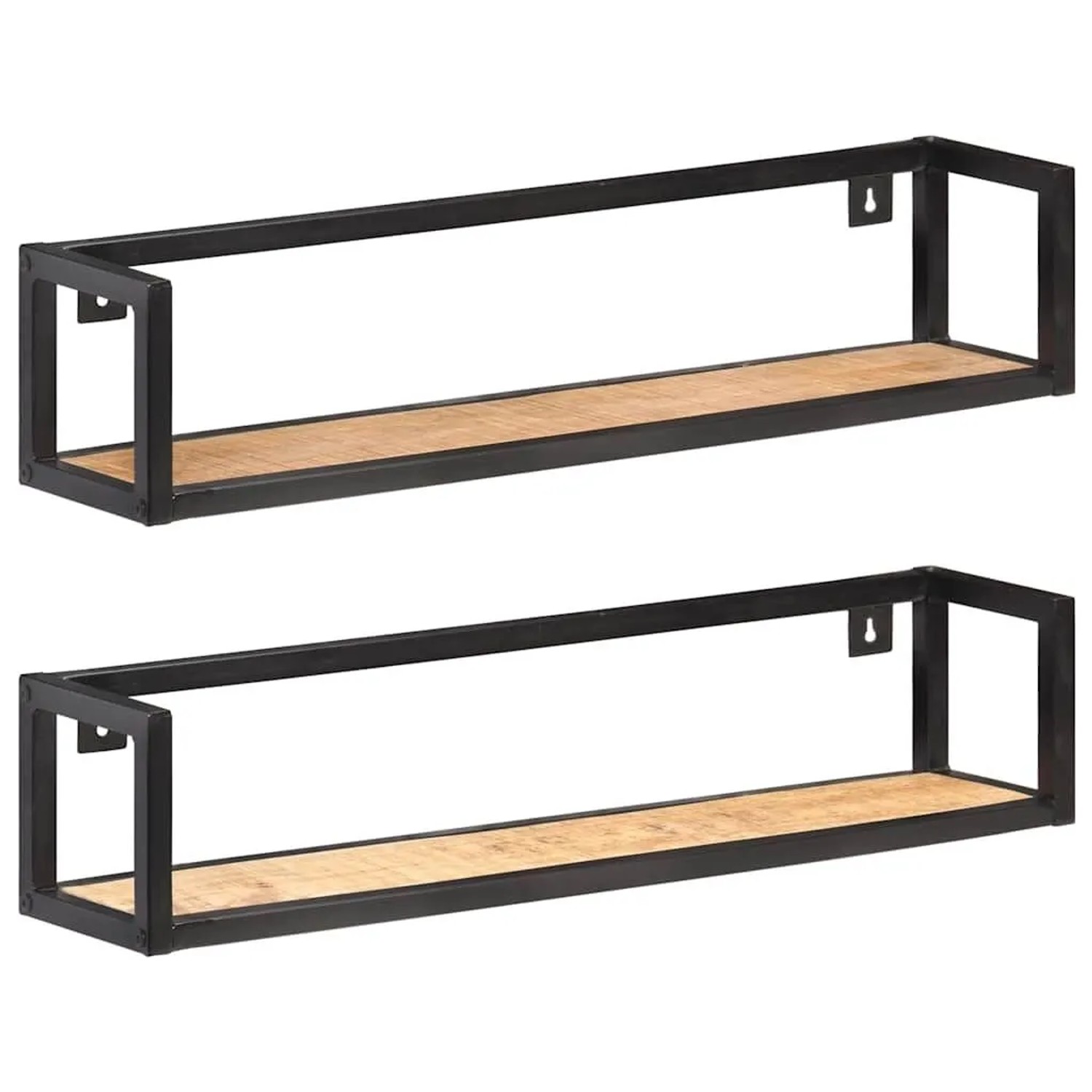 vidaXL Wandregale 2 Stk. 80 cm Raues Mangoholz 320670
