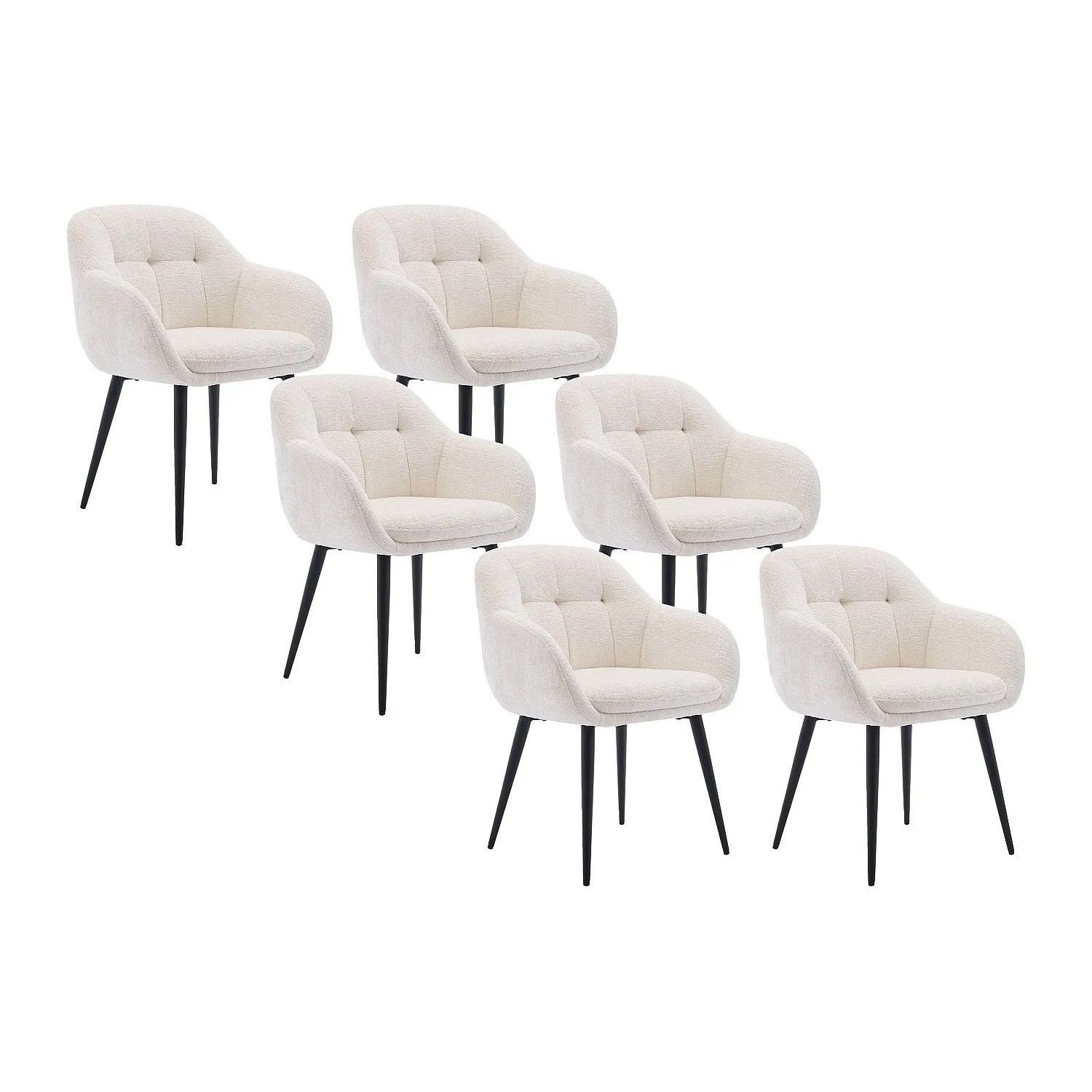 Vente-unique Stuhl Lassandra Cremefarben 59 cm