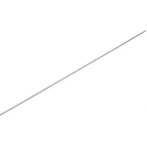 Silbernes Drahtseil, Ø 2 mm, als Meterware. Stahlseil zum Heben und Sichern von Lasten.